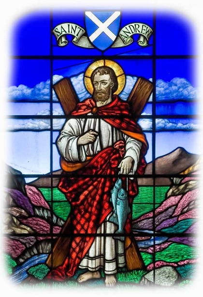 Image of St Andrew and cross