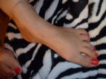 Foot fetish lover's close up image of lady's feet